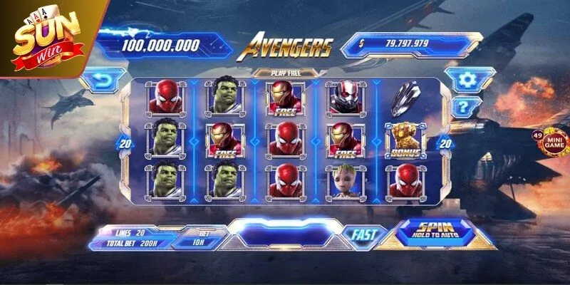 Nổ Hũ Avengers – Game Quay Hũ Đổi Thưởng Đẳng Cấp Marvel 11 Sunwin Các biểu tượng và tính năng đặc biệt trong trò chơi nổ hũ đỉnh cao
